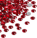 Beadsland 2880pcs Flat Back Crystal Rhinestones Round Gems for Nail Art and Craft Glue Fix,Dark Siam,SS6,1.9-2.1mm