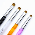 4pcs Premium French Nail Art Brush & Dotting Tool - Professional Manicure Tool For Detailed Designs.(pink#10, Orange#12, White#14, Black#16)