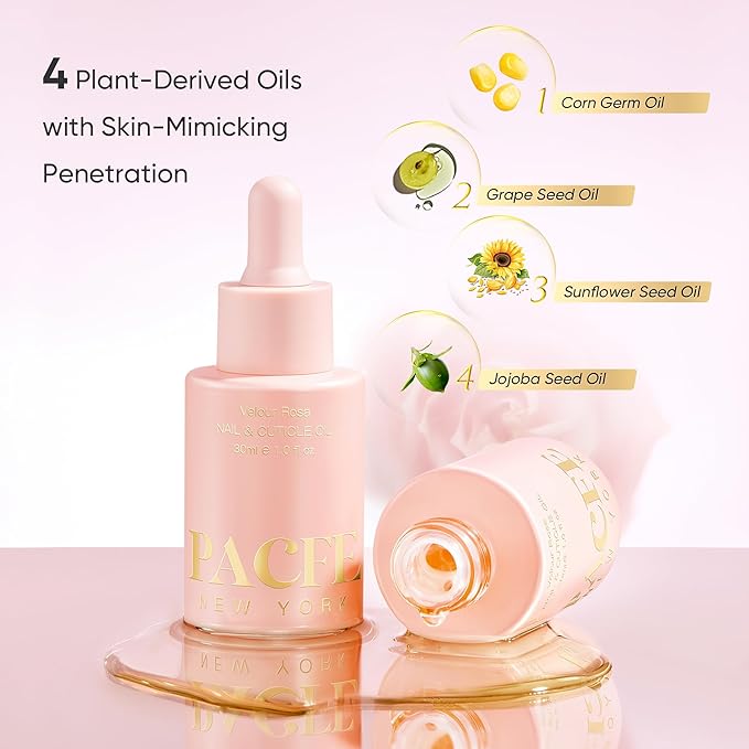 Cuticle Oil for Dry Cuticles – Hydrating Nail & Cuticle Care with Jojoba, Rose Oil & Vitamin E