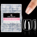 UNA GELLA Extra Short Square Nail Tips XS Short Square Gel Tips 216pcs Press On Nails Full Cover 12 Sizes Clear Fake Nails Extension for Home DIY Nail Salon Soft Gel Tips
