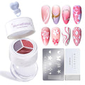 Makartt 5-in-1 Nail Art Gel: ColorPot 3 Colors Gel Nail Polish No Wipe with Nail Stamp for Stamping, Ombre Patting, Painting, French Tips & Sculpting with Silicone Head for Diy Nails at Home Salon