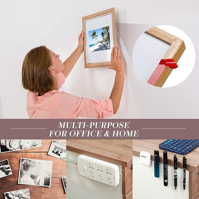 100 Pieces Nail Design Tips Display Stand Holder with 10 M Double Sided Tape Nail Design Practice Holder and Removable Mounting Tape for Home Wall office Decor