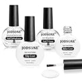 JODSONE 4Pcs Top Coat Bsae Coat Nail Primer Nail Dehydrator Kit for U V Gel Nails Polish Long Lasting Manicures Prep Protect and Perfect Your Nails 10ml Each Salon Quality Set