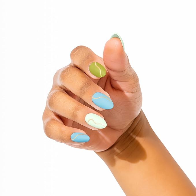 Artistic Colourluxe Press-On Tips - Kit Colourluxe Press-On Tips - Kits Nails - 30 Nails (Golden Wave, Kit)