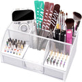 CGBE Nail Drill Bits Holder: 60 Holes Professional Drill Bit Holder for Nails - Mesh Metal Nail Tools Organizer Display Case - Nail Desk Organizer for Nail Tech - White (Not Included Nail Drill)