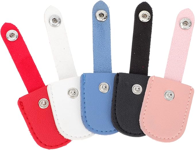 minkissy 15pcs Cuticle Nipper Protective Cover Pu Nail Clippers for Nail Salon Use Manicure Nipper Cases Mixed Colors