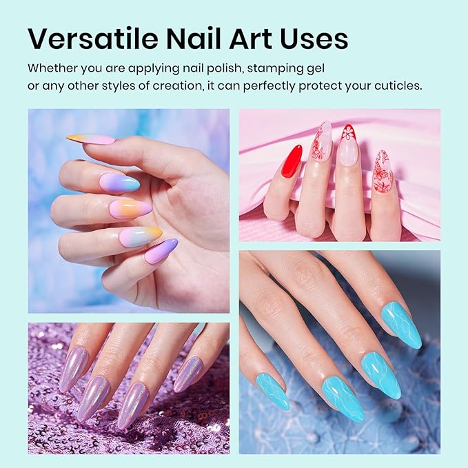 beetles Liquid Latex for Nails 30ml Latex Liquid Nail Peel off Cuticle Guard for Nail Polish with Plastic Nail Care Stick White Pink Liquid Latex Barrier Protecto