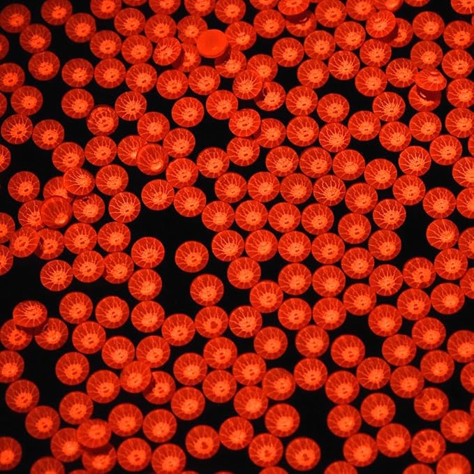 Blinginbox Flatback Rhinestones Round Gems, 1440pcs Luminous Series Glass Stones Neon Gems Non Hotfix Crystal Rhinestones for Nail Charms Crafts Clothes Tumblers,Watermelon Neon,SS6.