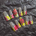 Handmade Press on Nails with Dragon Claw Art Dark Gothic Style Premium Quality Easy to Apply for Women Unique Design Size S