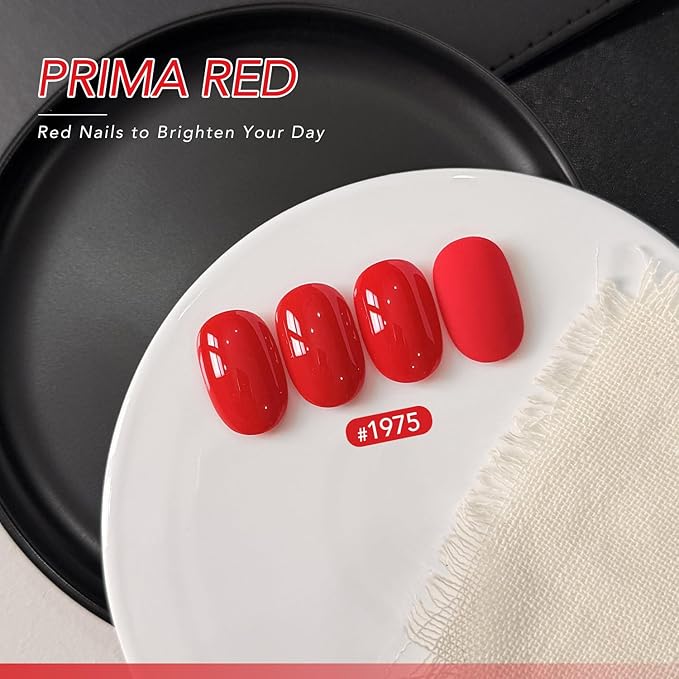 GAOY Red Gel Nail Polish, 16ml Soak Off Gel Polish, UV Light Cure for Nail Art DIY Manicure at Home, 1975 Prima Red