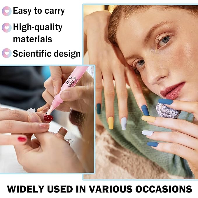Nail Polish Corrector Pen, 4Pcs Nail Polish Remover Tool with 20pcs Tapered Refill Tips, Nail Polish Correction Nail Edge Cleaning Pen for Nail Art DIY