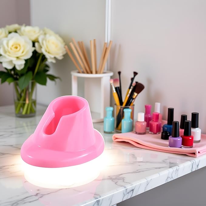 Pink Soft Rubber Nail Polish Bottle Holder Bottle Stand Manicure Display Tools Nail Art Supplies for Nail Organizer Display Nail Polish