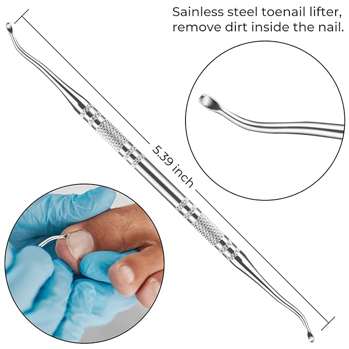 JTIEO 9 Pack Toenail Clippers, Ingrown Toenail Removal Kit, Heavy Duty Toe Nail Clippers for Thick Nail for Seniors, Professional Ingrown Toenail Tools Ingrown Toenail Clippers for Men (Black)