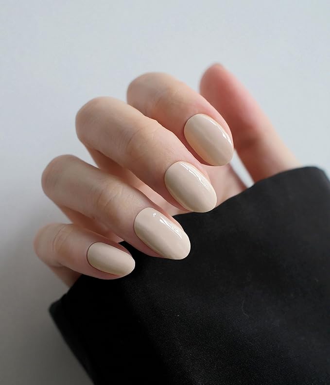 Nail Polish Strips (No UV Lamp Needed) - 22 Pcs Salon Quality Gel Nail Stickers - Long Lasting Wraps (Loft Light Nude)