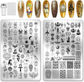PH PandaHall 2pcs Egyptian Elements Nail Stamping Plates Cats Snakes Nails Art Stencils Pharaoh Manicure Art Templates Mysterious Style Nail Image Plates for Women Manicures Salon Design DIY Supplies