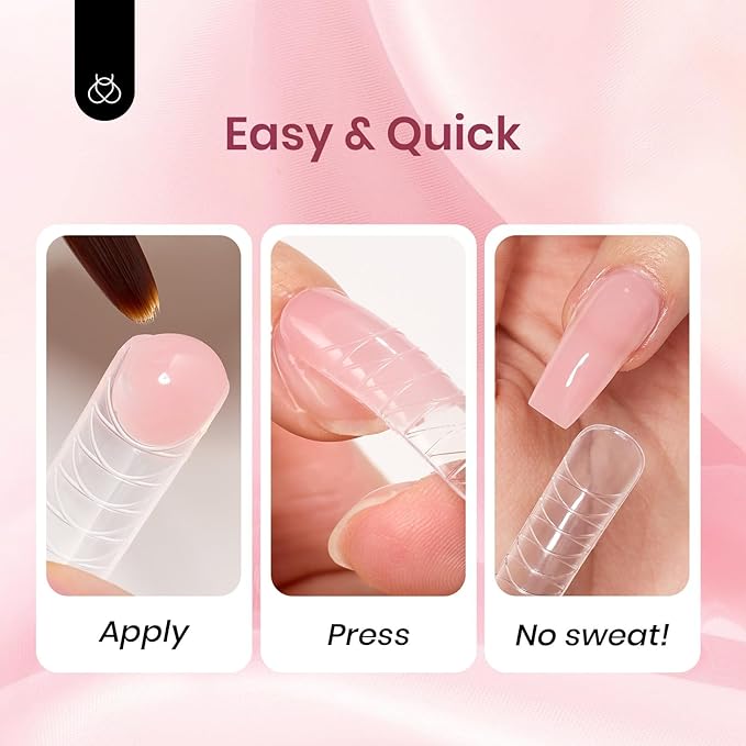 beetles Gel Polish Poly Nail Gel Chrome Nail Powder Kit 22 Pcs Glazed Donut Nails Mirror Effect Chrome Powder for Nail Extension Nail Art DIY Home, UV & LED Needed