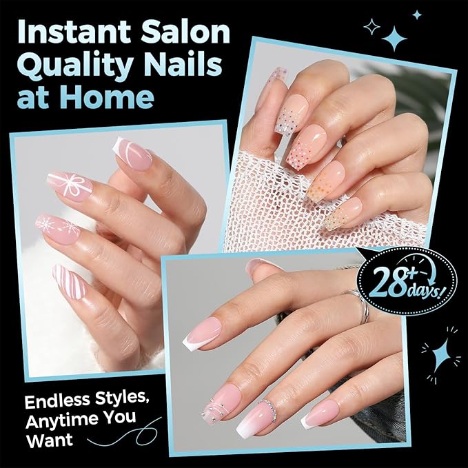 Short Coffin Nails Tips: Soft Gel Pre-Shaped Acrylic Nail Tips Coffin 360pcs Fake Nails Half Matte Full Cover Clear Press on False Acrylic Nails for Nail Extension Home DIY 12 Sizes