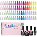 beetles Gel Nail Polish Set - 39Pcs Spring Gel Polish Pink Red Blue Purple Color Polish with Base Top Coat Soak off Uv LED Lamp Colorful Candies Manicure Kit Salon DIY Home Gifts for Women Girls