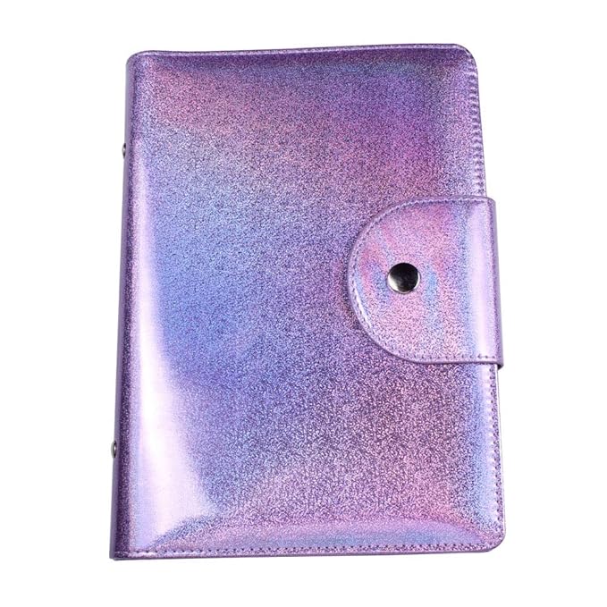 50 Slots Image Stamper Plate Collection Nail Art Stamp Plate Stamping Plates Cases Stamp Nail Template Organzier for 6.0x12.0cm and 9.5X14.5CM Nail Art Plates (Purple)