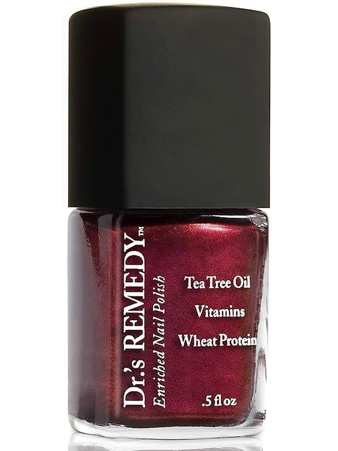 Dr’s Remedy Enriched Nail Polish: Non Toxic, All Natural, and Organic - Doctor Formulated: Strengthens, Restores, Heals, and Protects '24-Free' - REVIVE Ruby Red