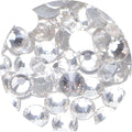NCB 3000pcs Flatback Round Glass Nail Art Rhinestones Crystal for DIY Making Accessories Shoes, Clothes, Face Art, Bags, Manicure (Crystal, SS6 3000pcs)