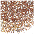 The Crafts Outlet 5,000pc Rhinestones Round 2mm Tiny for Nails - Flatback Light Orange