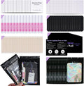 Disposable Nail Supplies Kits,Professional Manicure Press On Nail Tool Kit With Nail File,Adhesive Tabs,Nail Glue,Sticks, Prep Pads,Bags,Cards for Nail Business (Black-350pcs50set)