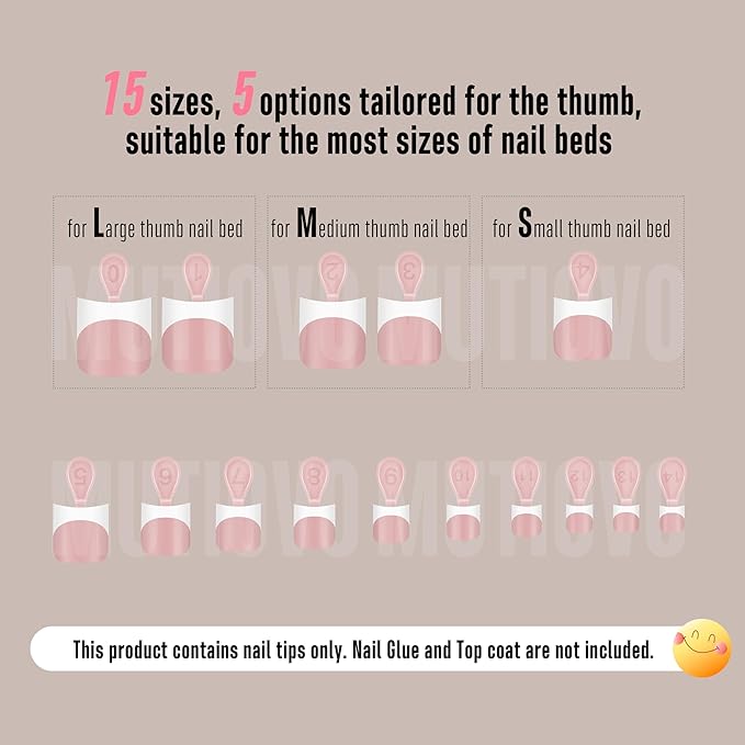 Short Toe Nail Tips White French Tip BABY PINK Press on with Moon Curve,Soft Gel False Nail Kit,Thick Sharp Square Toenail Extension,Need Builder Gel Top Coat,No Glue Included x15 Sizes 240 pcs