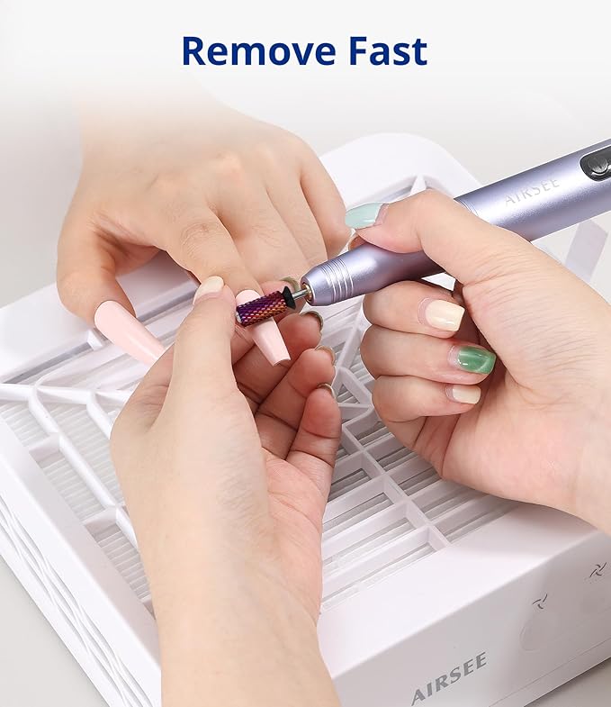 AIRSEE Tungsten Carbide Acrylic Nail Drill Bit Super Cut Bit Efile Electric File Machine Head Tip for Manicure Polishing Art Remove Gel Professional 3/32" Beginner Safety Crystal Top Barrel X Coarse