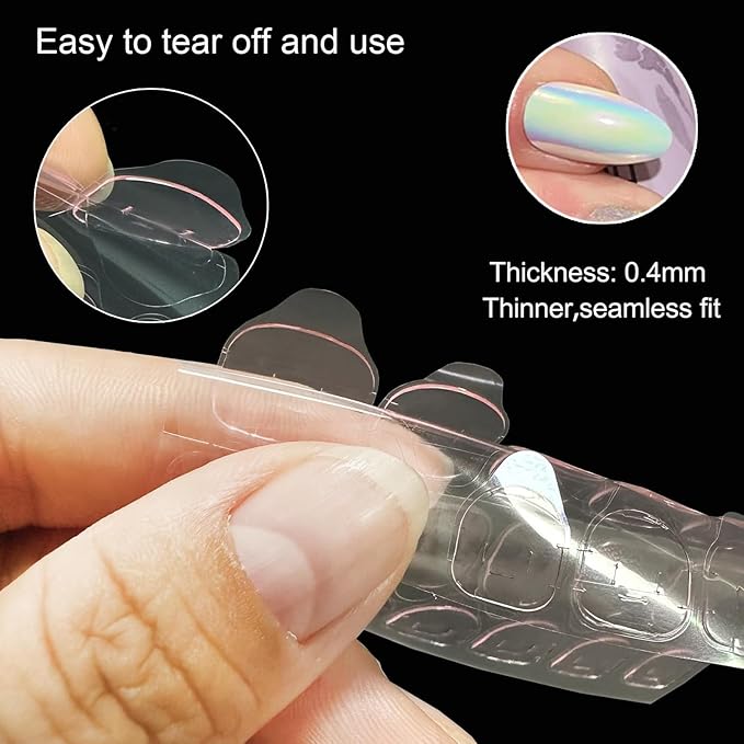 20 Sheets Press on Nails Sticky Tabs,480 PCS Nail Adhesives Tabs Waterproof Gel Glue Stickers Breathable Jelly Double-Sided Adhesive Tapes for Press Ons False Nail Tips Manicure Glue Sticker