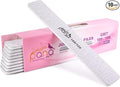 10pcs - PANA Jumbo Double-Sided Emery Nail File for Manicure, Pedicure, Natural, and Acrylic Nails - Zebra (Grit 100/100)