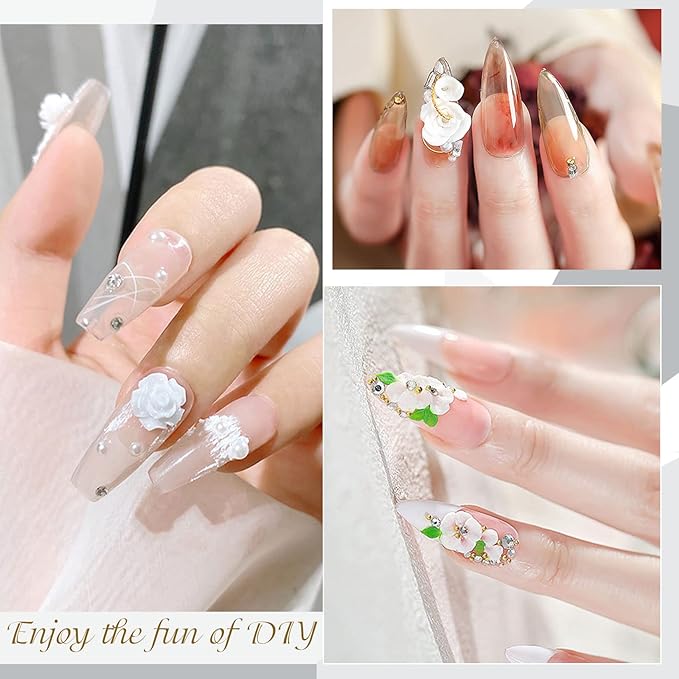 Solid Gel Builder for Nails 50g Large Capacity White Non-Stick Hand Extension 3D Carving Hard UV Gel for Nail Art Salon Home DIY