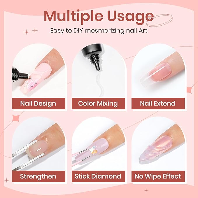 3D Nail Art Gel Clear Sculpting Gel for Nail Art Design DIY 3D Molding Gels for Painting Drawing Carving Nails Gels Nail Tube Home DIY Modeling Decoration Manicure