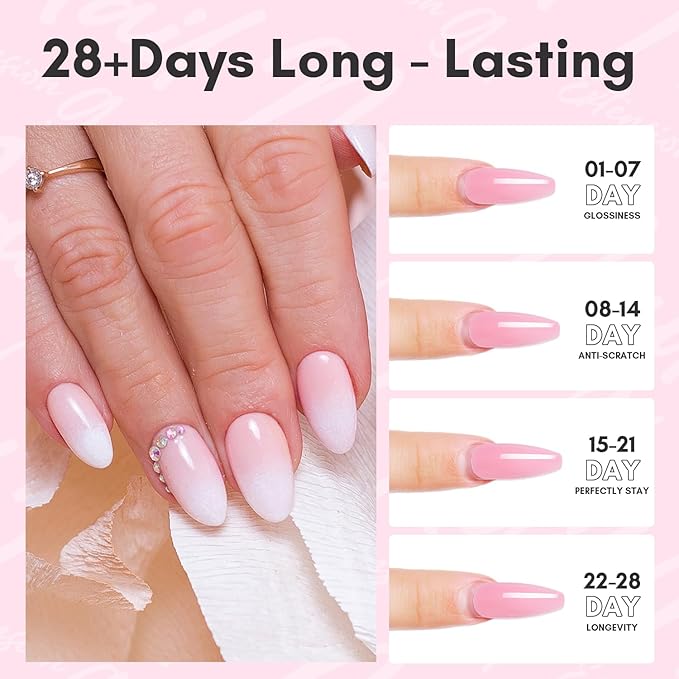 Makartt Hema-Free Poly Nail Gel 50ML Builder Nail Extension Gel Daisy Pink Long-Lasting Easy-Use Gel for DIY Home Salon