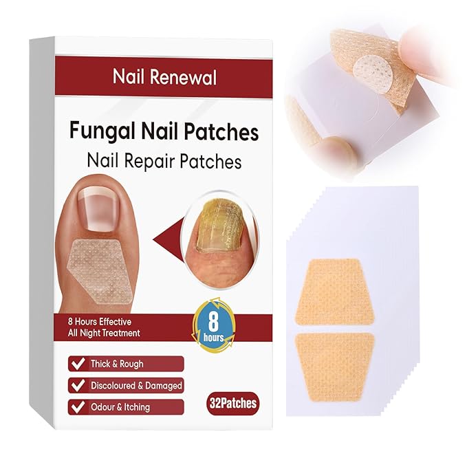 Fungus Nail Treatment Patch, 32 Pcs Foot Fungus Treatment Extra Strength, Nail Fungal Patches for Toenail, Nail Repair for Damaged Nails and Appearance of Discolored