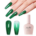 Imtiti 10ml Green Glitter Gel Nail Polish Long Lasting Soak Off UV Led Christmas Green Gel Polish Salon DIY at Home Gift for Women 1Pcs