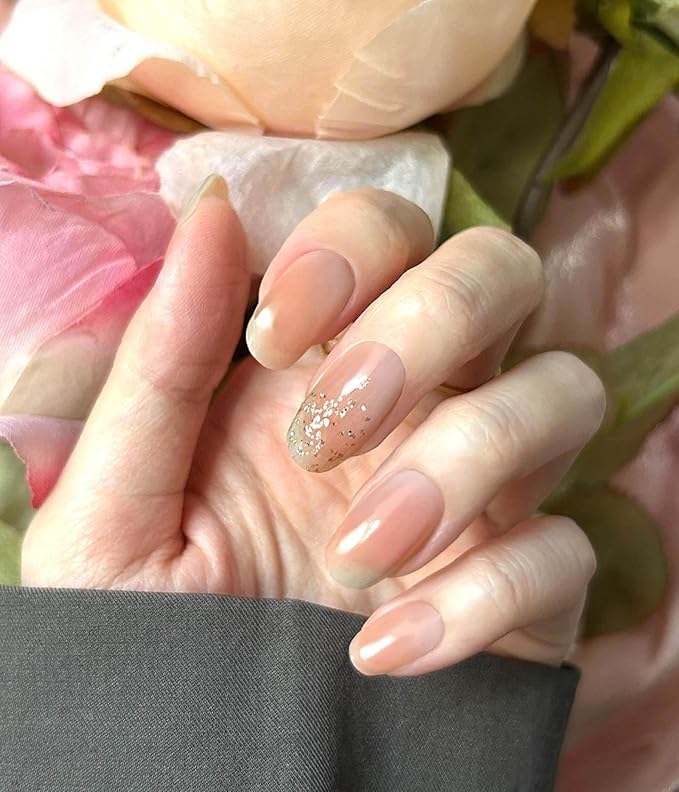 Nail Polish Strips (No UV Lamp Needed) - 22 Pcs Salon Quality Gel Nail Stickers - Long Lasting Wraps (Citrus Mint)