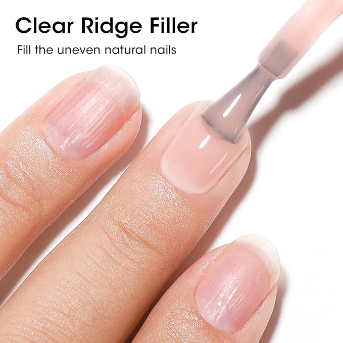 GELLEN 4-In-1 Illuminating Nail Concealer Base Coat Nail Polish Sheer Nude Neutral Earth Tones, Quick Dry Ridge Filler Strengthener | Smooth Strengthen Yellow Discolored Nails | Toxin TPO HEMA Free