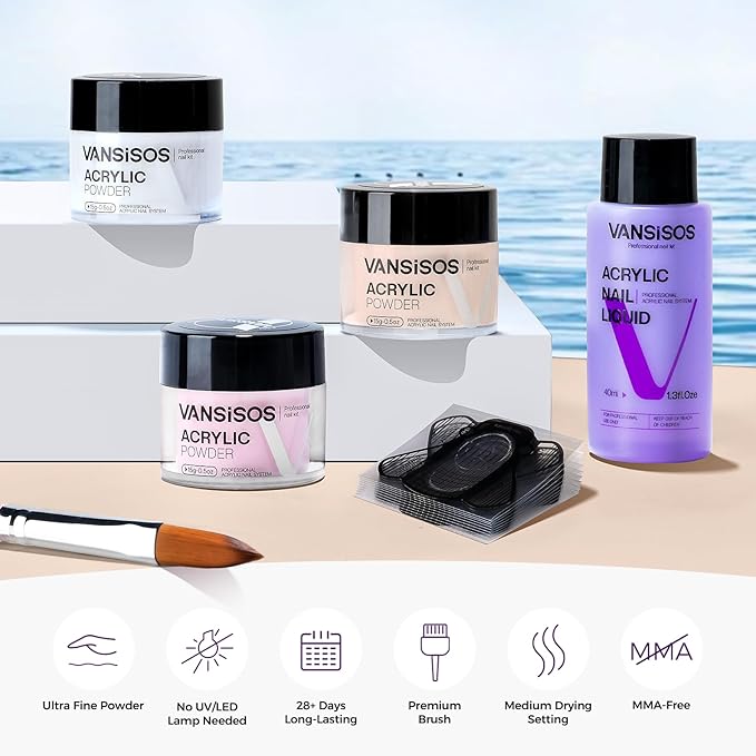Professional Acrylic Nail Kit: Acrylic Set for Beginners with Everything for Nail Extensions
