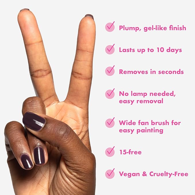 Olive & June Long Lasting Nail Polish | Plump Gel-Like Finish No Lamp Needed | Lasts up to 10 days | Salon-Quality Color at Home | 15-Free, Vegan & Cruelty-Free Chip-Resistant Shine | Let's Stay In