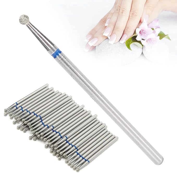 Drill Bits For,Drill Bits For Nails, Acrylic Drill Bits 50Pcs Spherical Nail Drill Bits Dead Skin Removal Nail Polishing Grinding Head Accessory(2.3mm) (2.3mm)