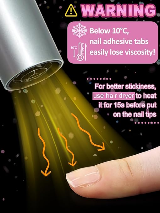 300PCS Nail Adhesive Tabs for Press on, EBANKU Waterproof Nail Glue Stickers Ultra-Thin Press on Fingernail Sticky Tabs in 15 Size, 10 Sheets Double Sided Transparent Fingernail Tape for Manicure