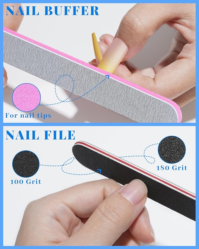 MORGLES Clear Tapered Square Nail Tips, 240 Pcs XXL Extra Long Straight C Curve Nail Tips 12 Sizes Half Cover French Clear for Acrylic Home DIY with Box
