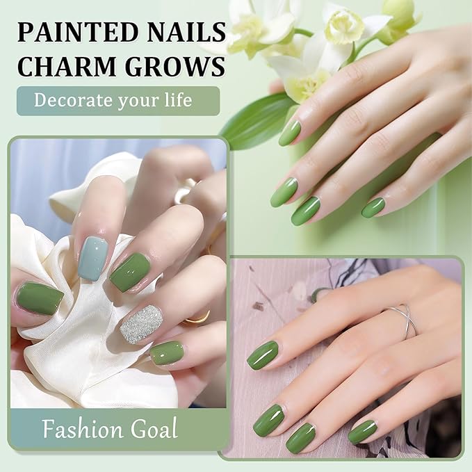 Nude Nail Polish Set, Quick Dry Fingernail Polish 6 Classic Nude Colors Collection, Nude Pink, No UV Light Needed, Long Lasting for Nail Art Design at Home DIY