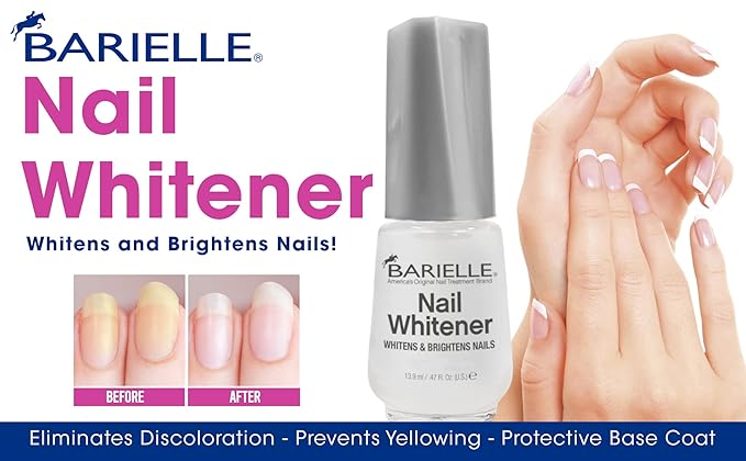 Barielle Nail Whitener for Yellow Nails or Dull Nails .47 oz. (PACK OF 2) - Whitening for Nails, Treats Yellow Nails