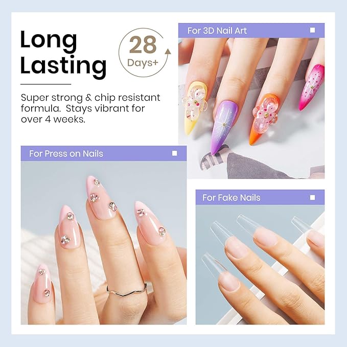 MIZHSE 30g Solid Builder Gel for Nails and Solid Nail Glue Gel, Clear Non-sticky Hard 3D Sculpting Glue for Press on Nails Manicure DIY at Home Salon