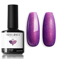 modelones Gel Nail Polish, 15 ML Chameleon Purple Gel Polish Pink Holographic Nail Polish Hot Pink Shimmer Glitter Gel Polish Soak Off LED Nail Art Gel DIY Salon Gift for Women
