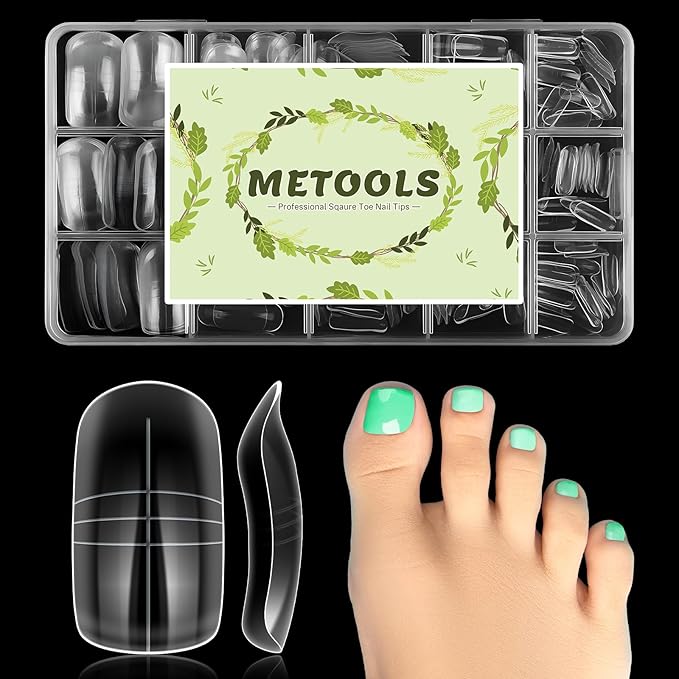 300PCS Polygel Nail Forms for Toes, Reusable Dual Forms for Poly Extension, Full Cover Molds for Acrylic Toenails Pedicure, DIY Nail Art at Home, Tonenails Builder Gel Forms