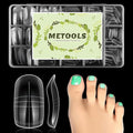 300PCS Polygel Nail Forms for Toes, Reusable Dual Forms for Poly Extension, Full Cover Molds for Acrylic Toenails Pedicure, DIY Nail Art at Home, Tonenails Builder Gel Forms