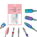 3/32'' Nail Drill Bits Set – 8pcs Tungsten Carbide & Diamond Bits for Acrylic, Gel & Cuticle Removal – Professional Electric Nail File Kit for Manicure, Pedicure – Home & Salon Use